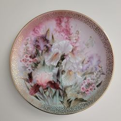 W.S. George Limited Edition Collector Plate "Iris Quartet" Lena Liu