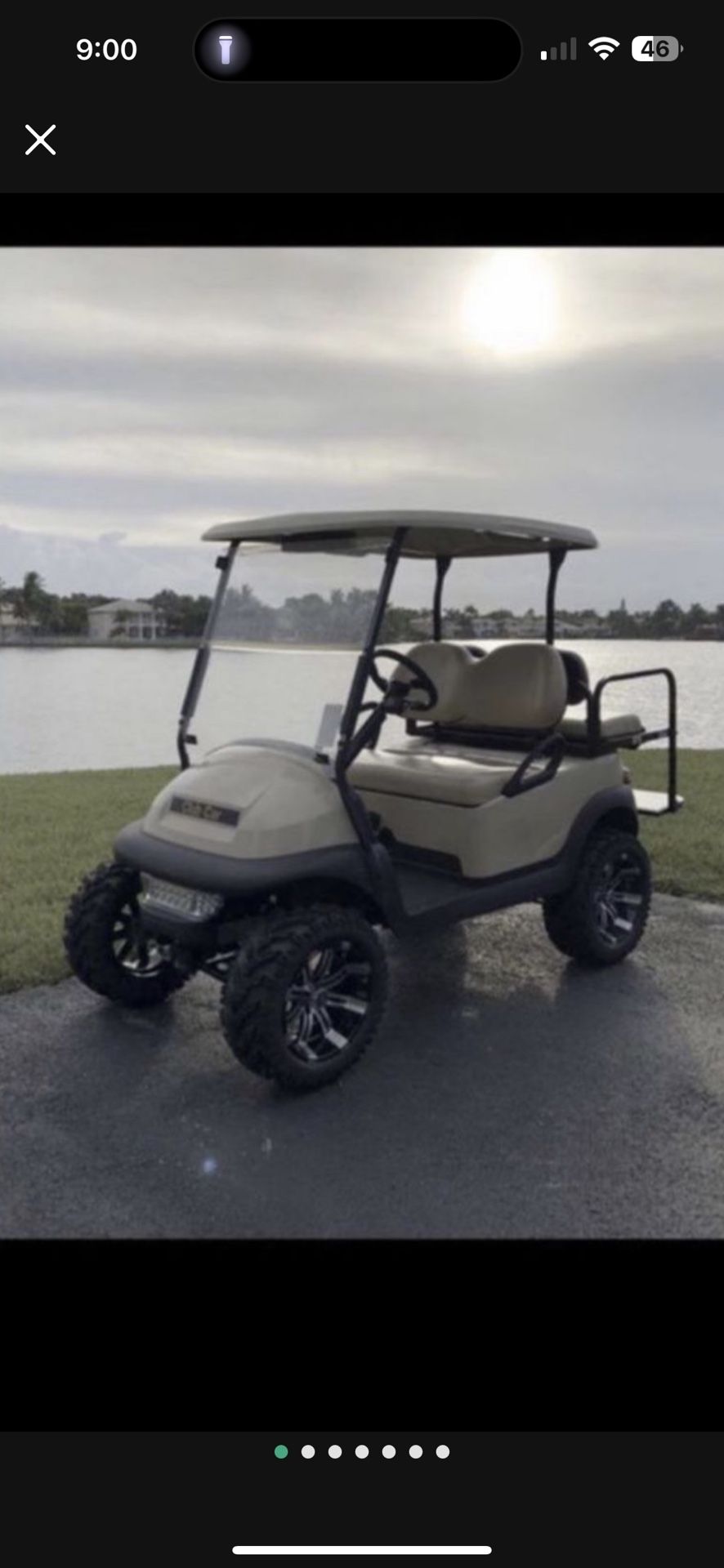 Club cart 2014 precedent 48v. 6 trojan battery. New tires and rims. New Fiber carbon dash. New 6” lift kit. Led light. 4 seats. Volante fiber car