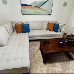 🛋️ For Sale: Beautiful City Furniture El Eli Taupe Microfiber Sectional Sofa