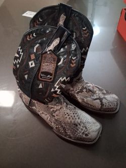 Snake skin boots 9in USA 28Mex