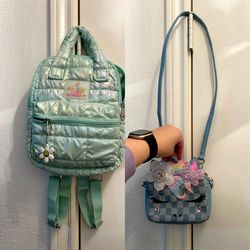 Kid girl purse and mini backpack