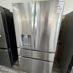 Last Chance @ $1300 (Was $1499) Counter Depth MAX 4 Door French Door Refrigerator, Open Box, One Year Warranty