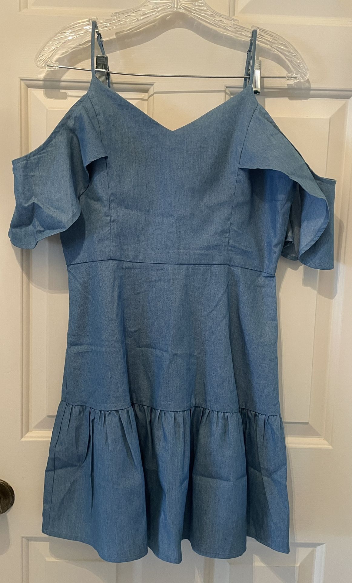 Blue After Market Size Medium Cold Shoulder Mini Dress