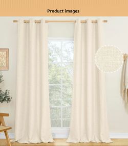 Thermal Insulated Curtains Privacy Grommet Drapes for Bedroom/Farmhouse, Set of 2 Panels, W38 x L84