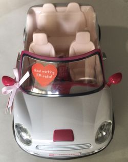 Lori Doll Car Fits Barbie Like Dolls White Pink