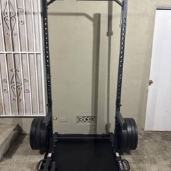 Mikolo Adjustable Half Rack w/ Pull Up Bar and Landmine Mount