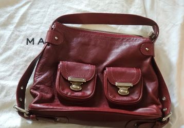 Vintage Marc Jacobs Made in Italy Leather Tote, Red/Burgundy