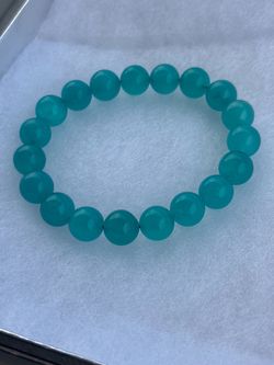 Apatite gemstone beaded bracelet