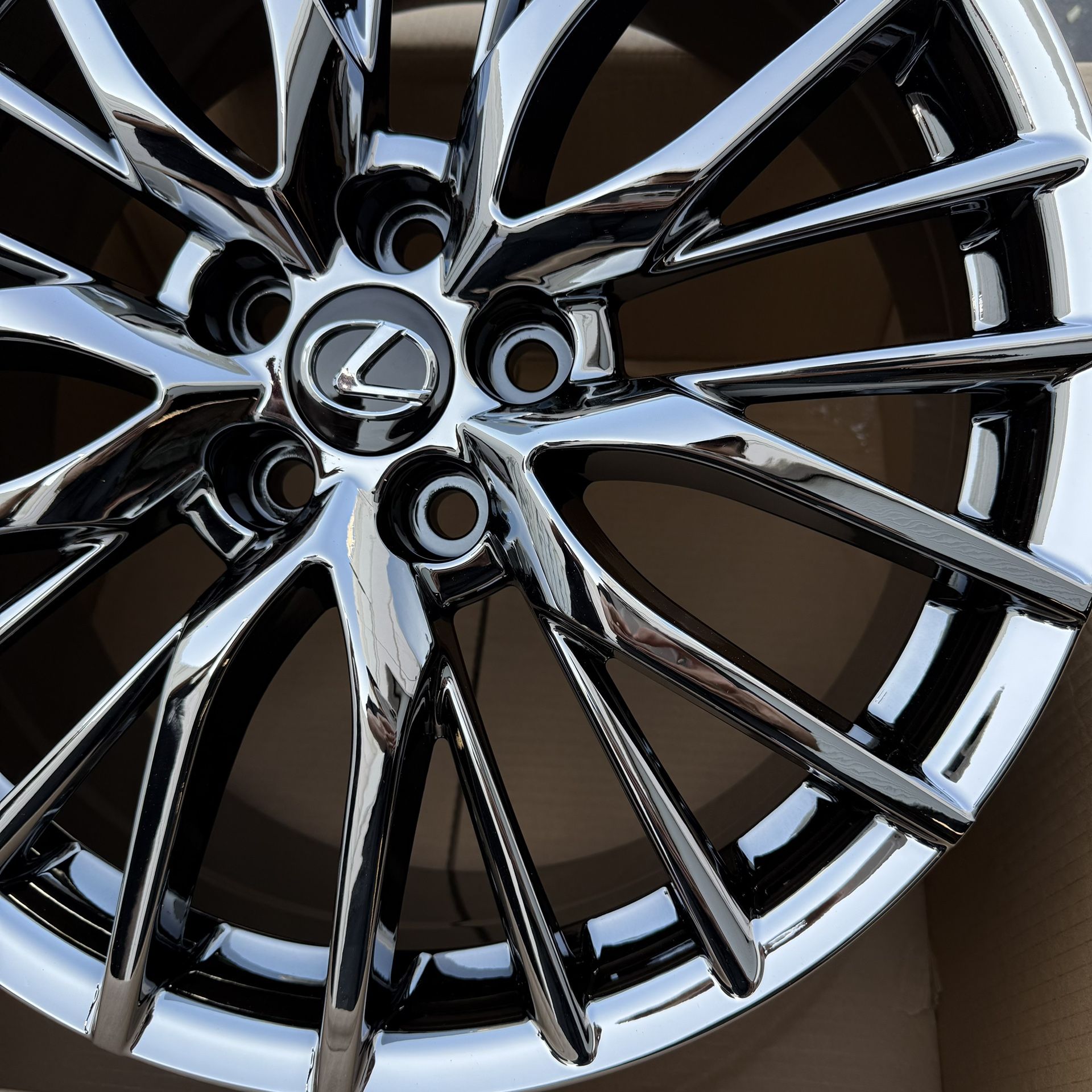 New 19 Inch Lexus RX F-Sport Style Black Chrome Forged Rims Wheels 19x8.0 +42 (5x114.3) IS350 IS250 IS200t RC350 RC200t ES300 ES350 GS350 GS300 GS43