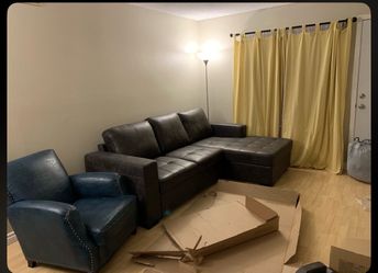 Grey Faux Suede Sectional $300 OBO