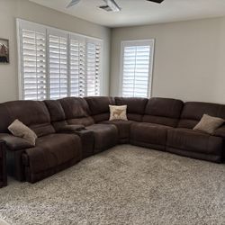 6-Piece Reclining Microfiber Sectional