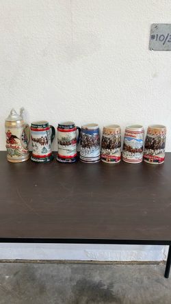 7 Budweiser Steins