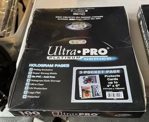 ULTRA PRO 3-Pocket Pages for 4" (100ct) for Trading Cards and Photos