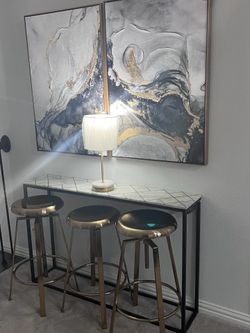 3 gold adjustable bar stools $50 each or 3/$135