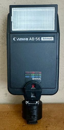 Canon AB-56 Automatic Speedlite Camera Shoe Mount Flash Unit w/Vivitar SL-2 