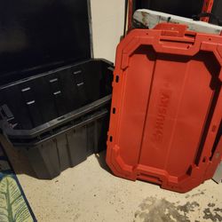 Two Husky  storage containers