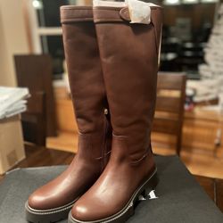 COACH Lilli Buckle Boots Brown Women’s Size 8