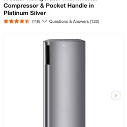 20.63 in. W. 6 cu. ft. Single Door Top Freezer Refrigerator with Inverter Compressor & Pocket Handle in Platinum Silver