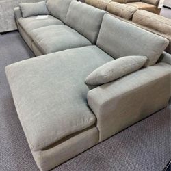 OM• $38 Initial • Brand New Elyza 3 Piece Sectional With Chaise 