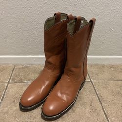 New Cowtown Women's Brown Leather Boots 6.5