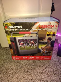 Monster Vision 3 Bluetooth Speaker with Built-In LCD TV