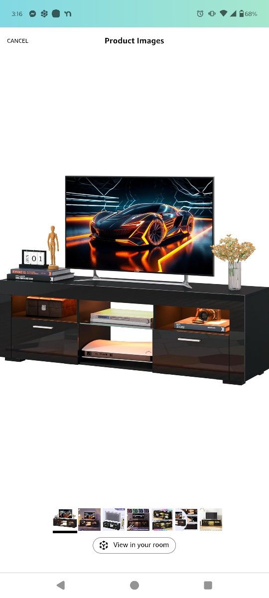 SANYOAC RGB TV STAND UP TO 55" BLACK BRAND NEW