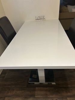 Large White Dining Table