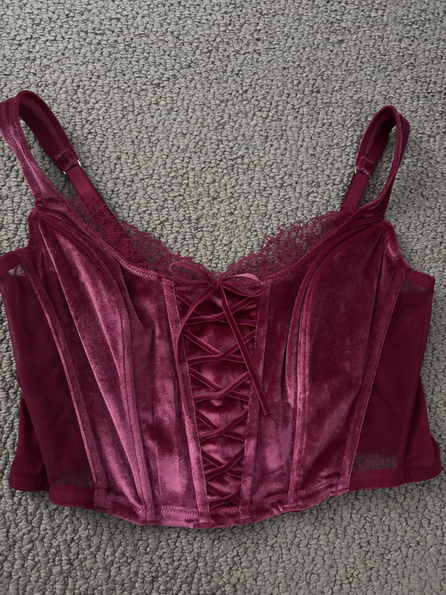 Pink Velvet Corset N