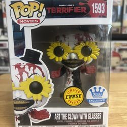 LE CHASE EXCLUSIVE BLOODY Art the Clown Glasses Funko Pop #1593 Terrifier Movies