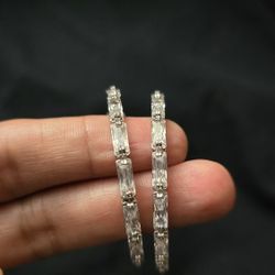 White Gold Plated Hoop Earrings