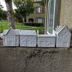 Ceramic Houses Planters/Pots. 