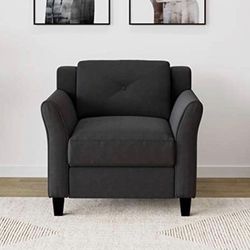 Lifestyle Solutions Harrington Armchair, 35.4" W x 32.0" D x 32.7" H, Black -Retails for $189