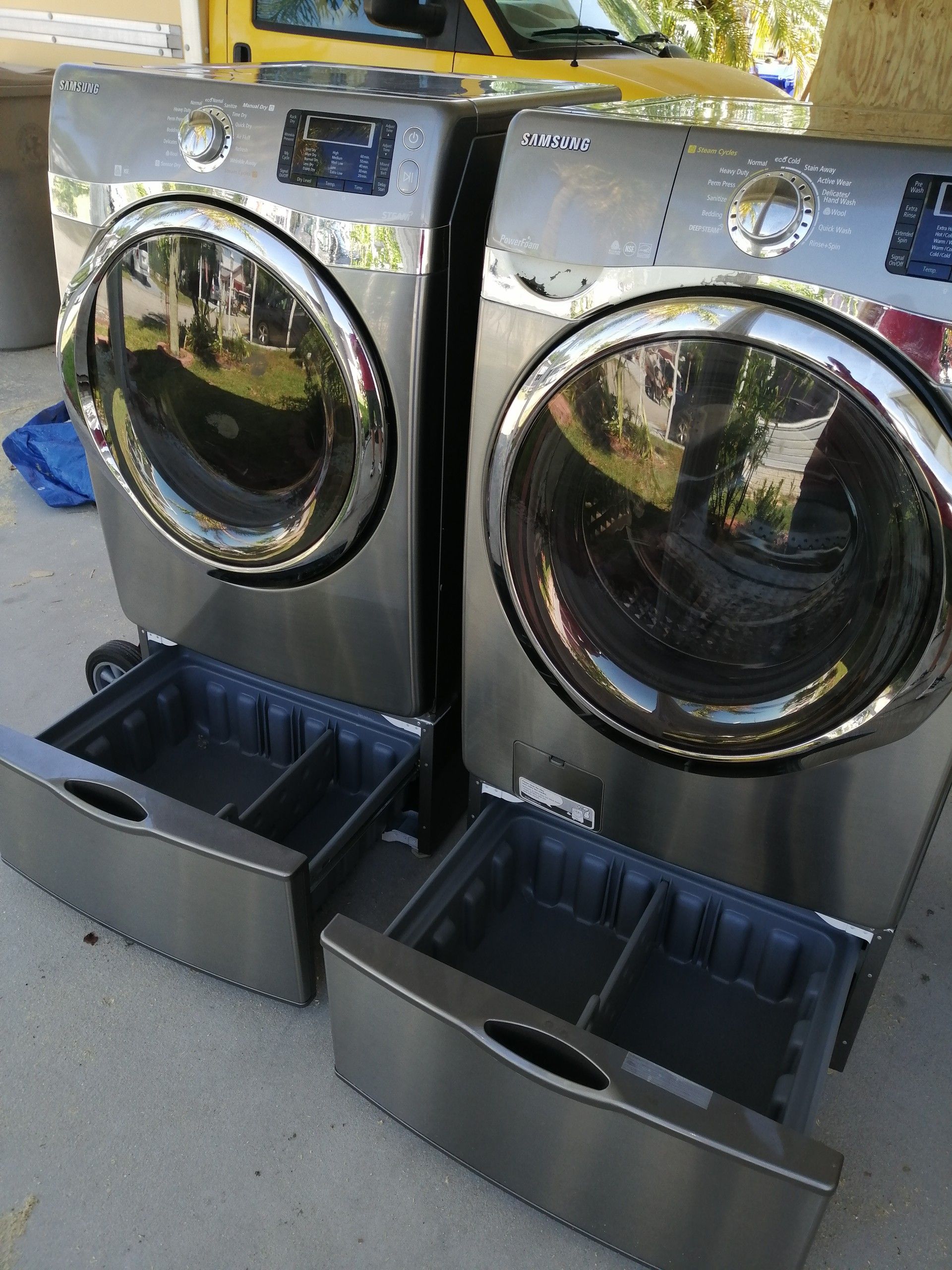 Samsung steam washer dryer set