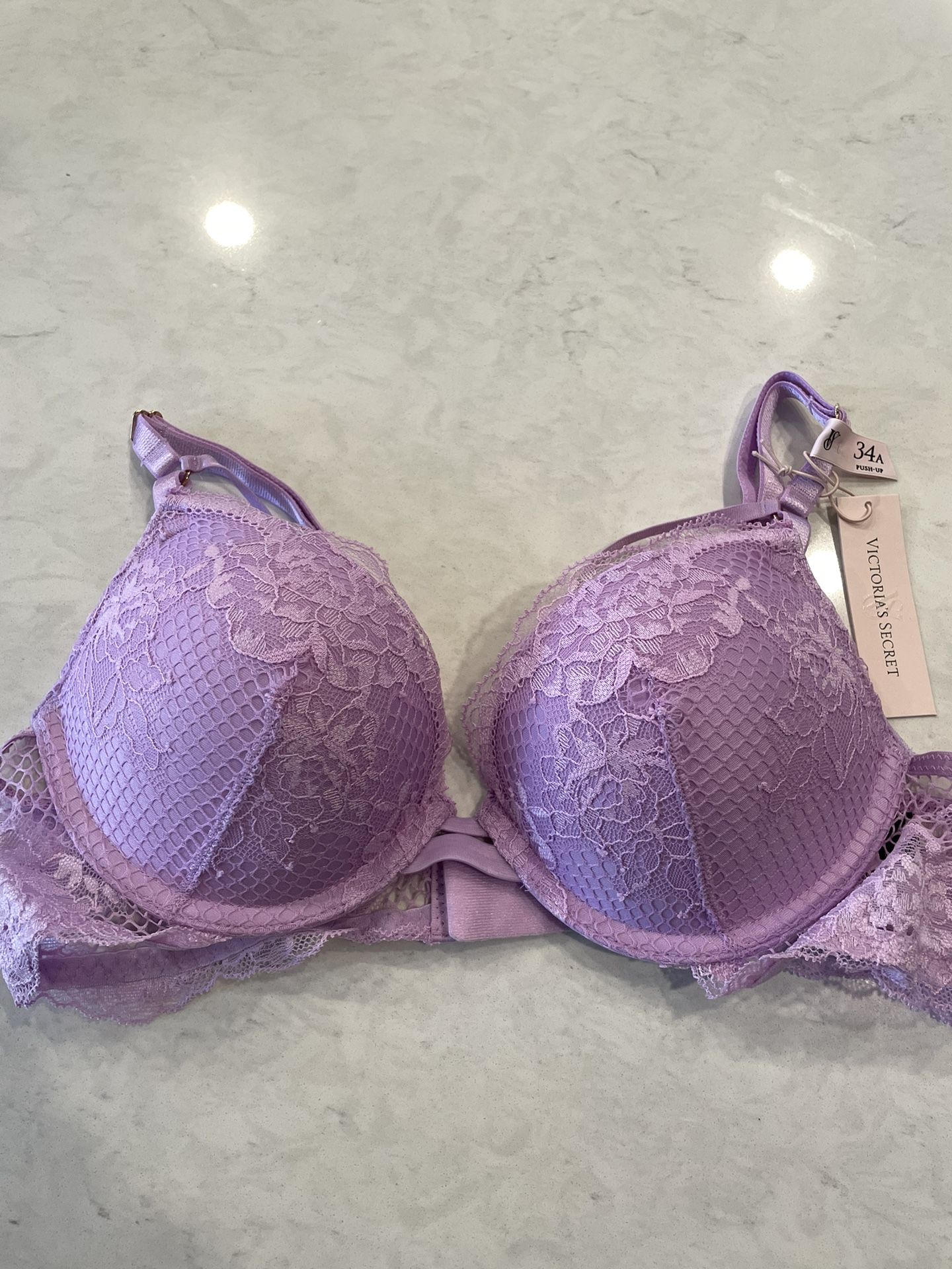 VERY SEXY Strappy Fishnet Lace Push-Up Bra 34A