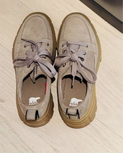 Sorel Platform Sneakers - Caribou x WP - Women’s Size 8 - Omega Taupe/Sea Salt