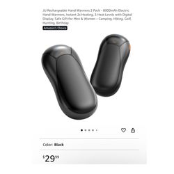 Brand new 2 Pack Rechargeable Hand Warmers - 8000mAh Electric Hand Warmers, Instant 2s Heating, 3 Heat Levels with Digital Display, Safe Gift for Men 