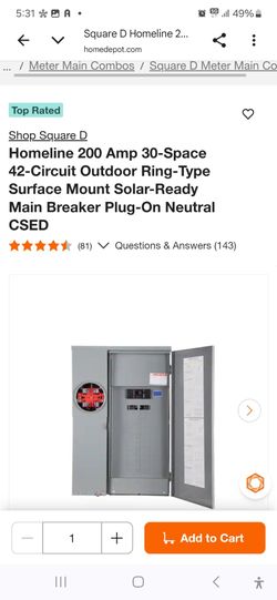 200 amp square D panel
