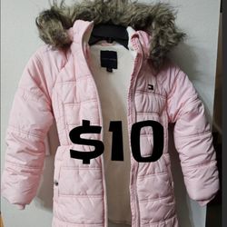 Snow Jacket Girls /Youth - Pink Sz S (7/8) Tommy Hilfiger 