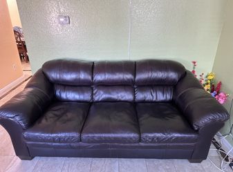 Leather Sofa + Loveseat