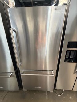 Kitchenaid bottom refrigerator stainless steel