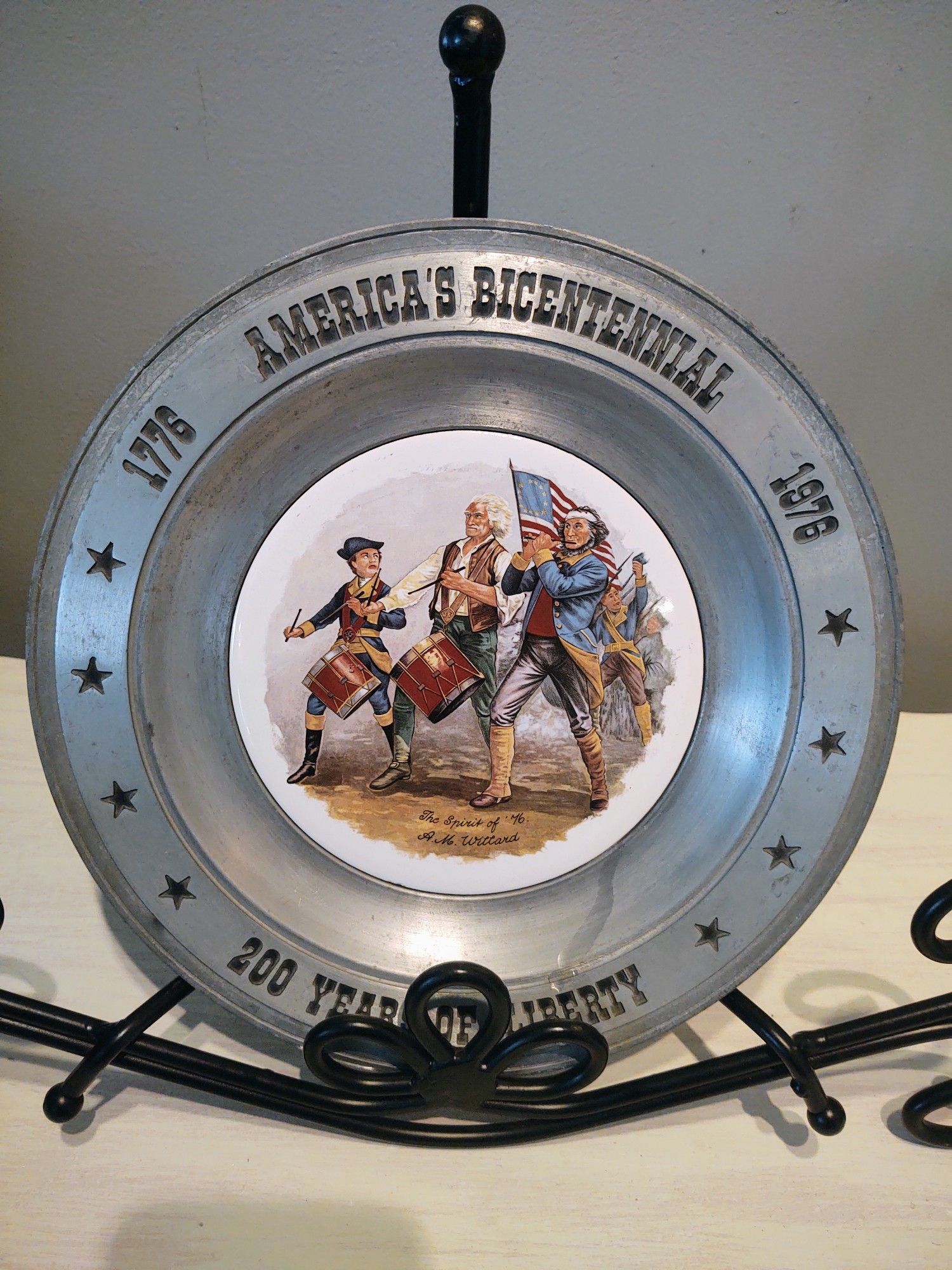 Vintage 200 Years Of Liberty Pewter Plate