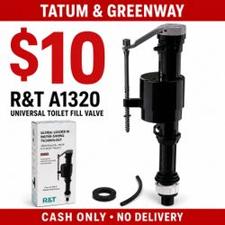 R&T A1320 Universal Toilet Fill Valve – New Toilet Repair Kit