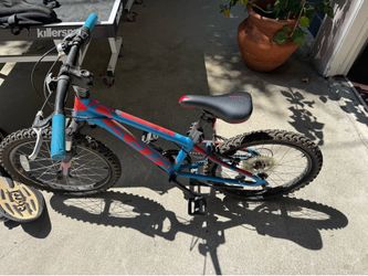 Blue mountain bike
