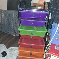  Drawers Rolling  Multicolored  Craft  Scrapbook  Storage