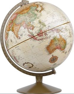 World Globe,  Vintage Style 12-Inch Diameter Platinum Series Globe ,Over 4,000 Place Names.