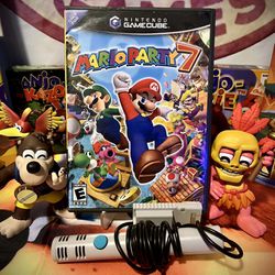 Mario Party 7 Microphone Bundle Nintendo GameCube | Complete | Tested!