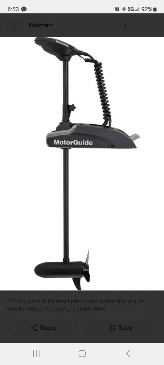 36" Motorguide Xi3 GPS Bow Mount Trolling Motor, Battery, Extras