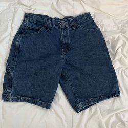 Worn Wrangler Dark Blue Jorts Jean Carpenter Shorts