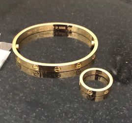 High quality love bracelet and ring set