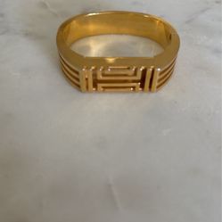 Vintage Tory Burch Gold Tone Hinged Fitbit Bracelet 